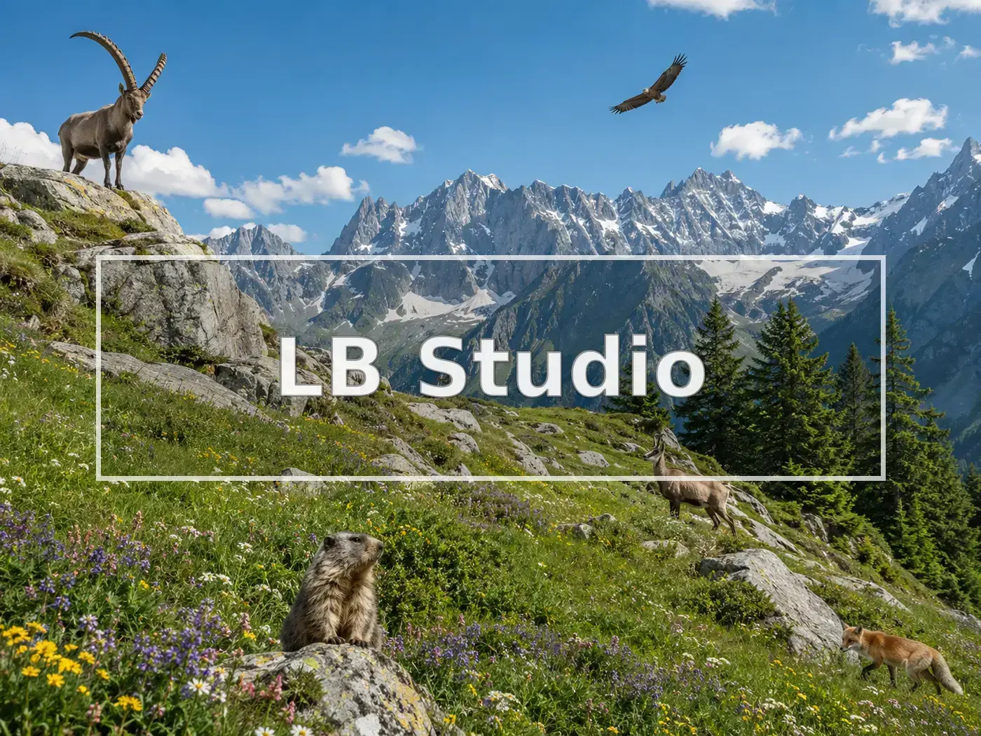 Animaux des Alpes suisses, visuel de puzzle validé par LB Studio