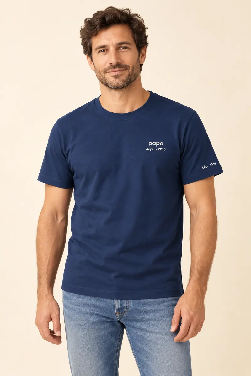 Papa depuis · aperçu porté sur mannequin humain